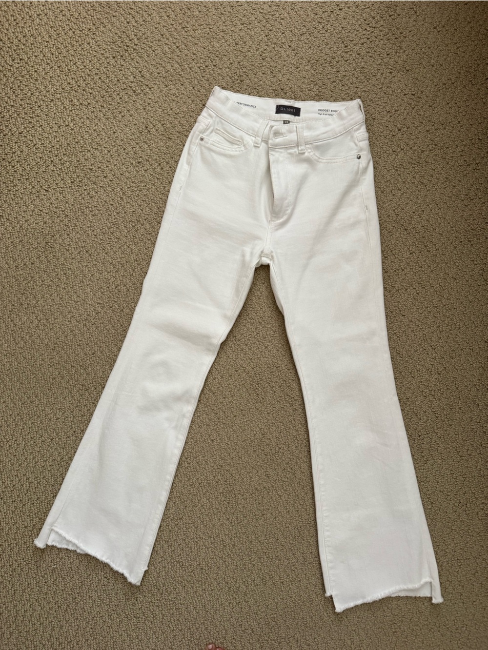 DL1961 White Wide Leg Jeans